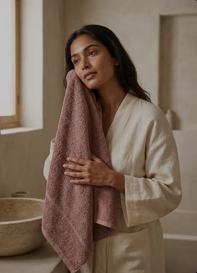Premium linen towels and robes collection